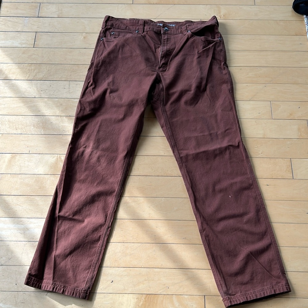 Duluth trading co, flex fire hose, brown pants, 36x34